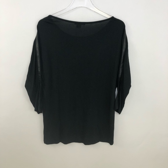 Vince Perferated Sleeve Inset Tee Top Small - Picture 4 of 5